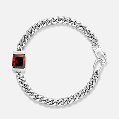 Chip Bracelet - Red Garnet