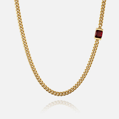 Chip Chain - Red Garnet