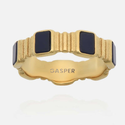 Pillar Band Ring - Onyx