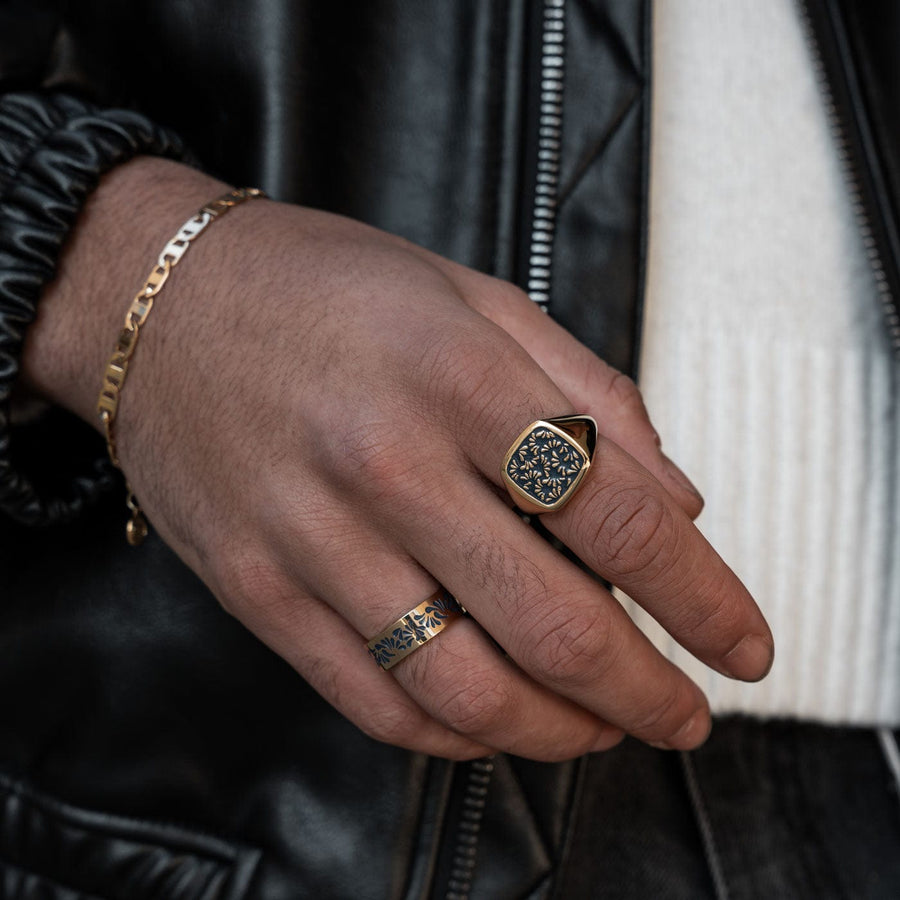 Floral Band Ring - Blue | Premium Ring | Gasper