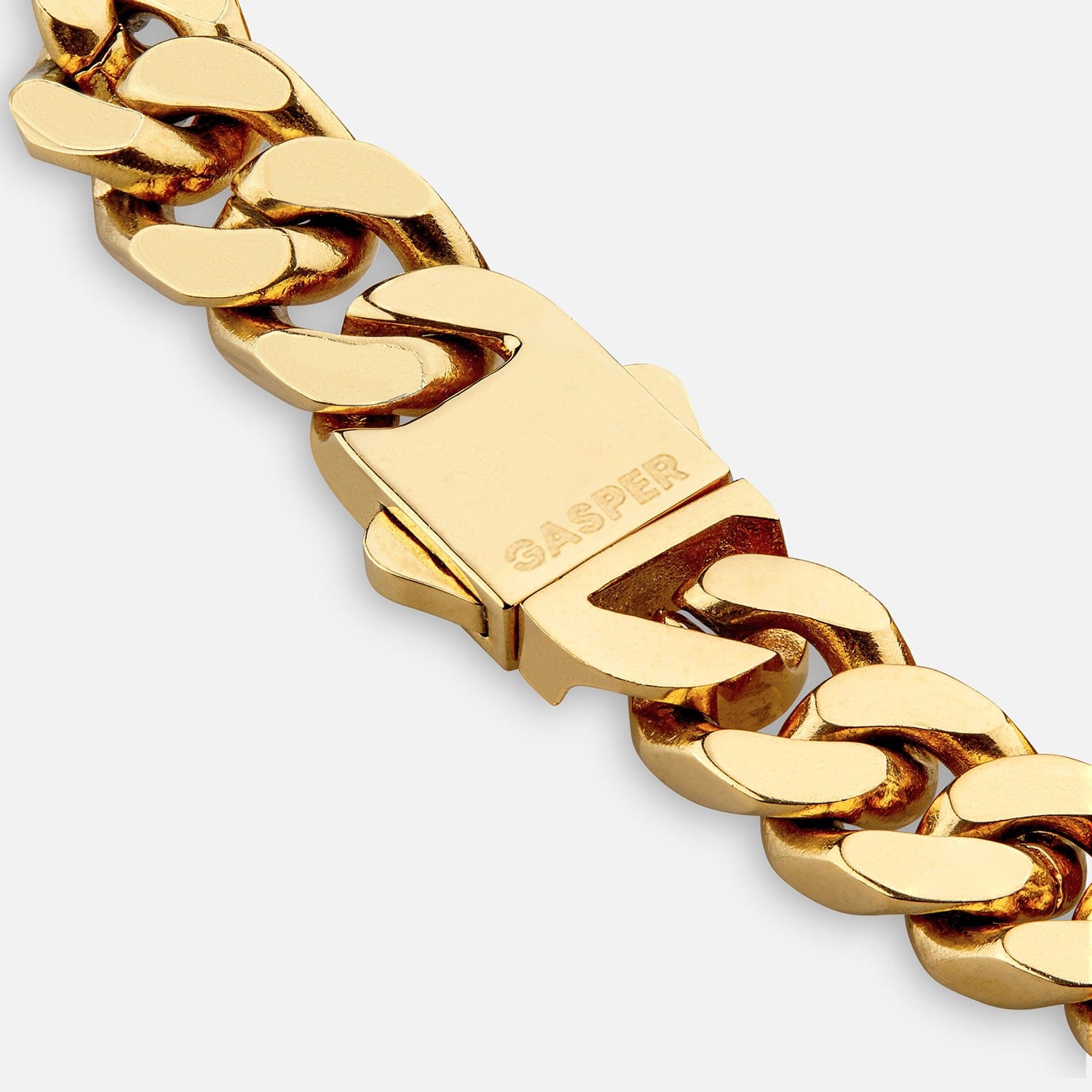 関税/送料込み【THE GASPER】12MMキューバチェーンセット18K 12MM Cuban | GASPER.CO