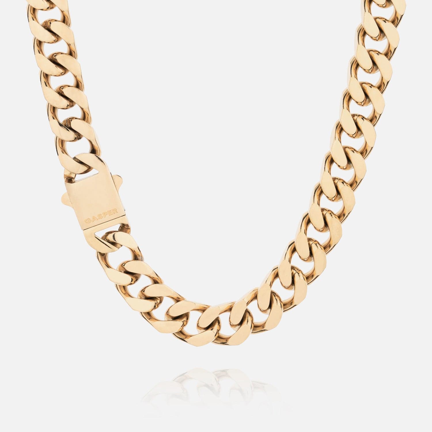 18k Gold^Steel shops 14mm Cuban Choker Chain