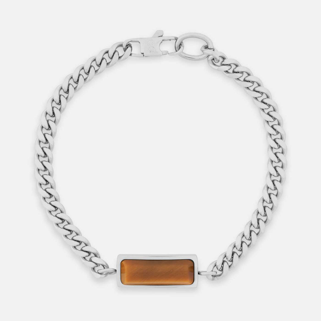 Fusion Cuban Bracelet, Tigers Eye