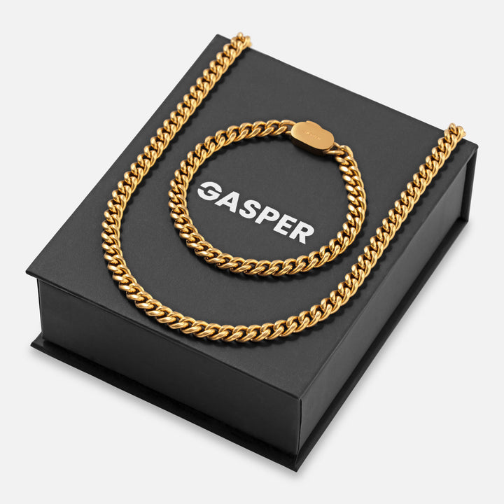 6mm Cuban Gift Set - Gold
