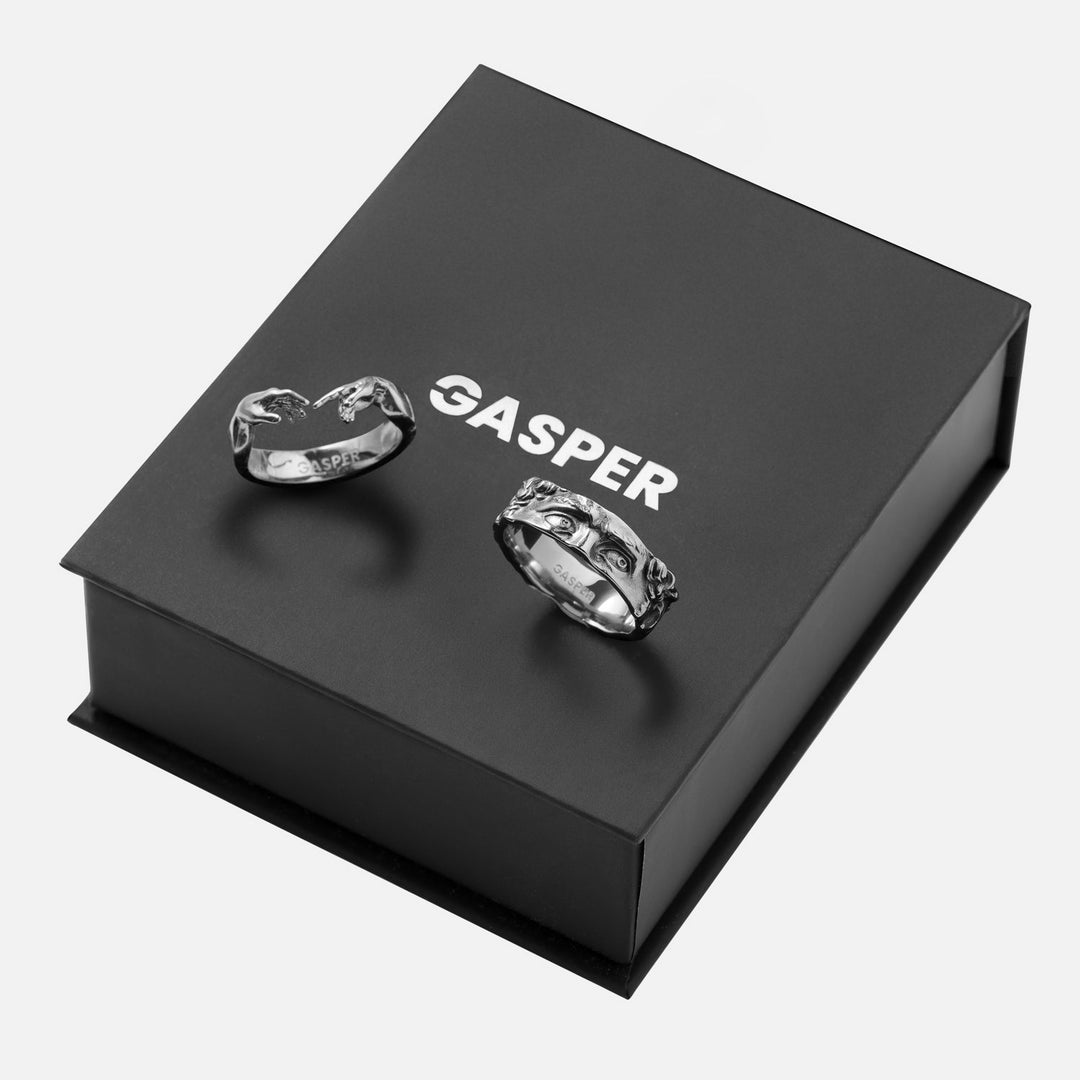 Adam and David Rings Gift Set - Silver