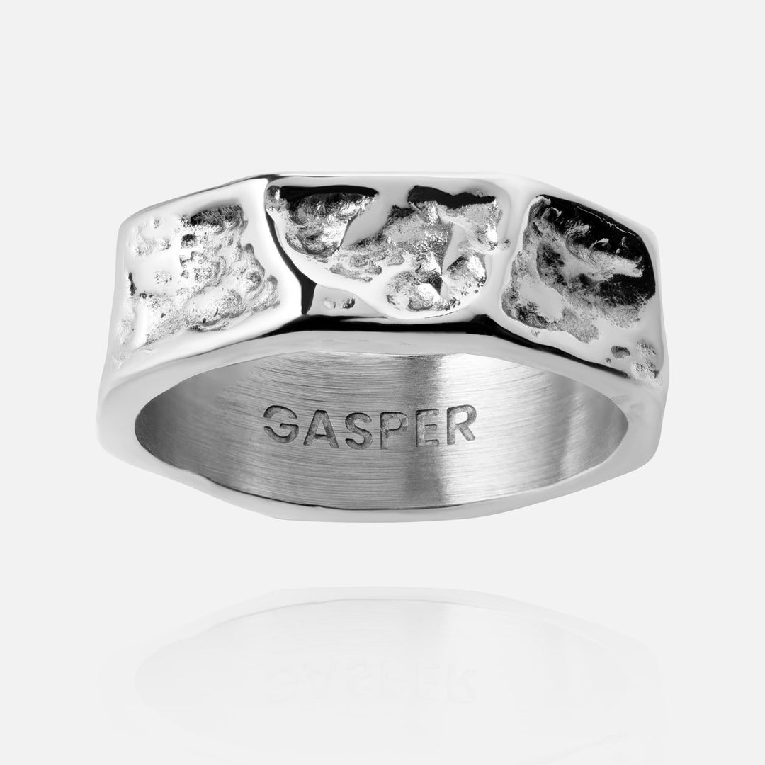 Hex Ring in Silver