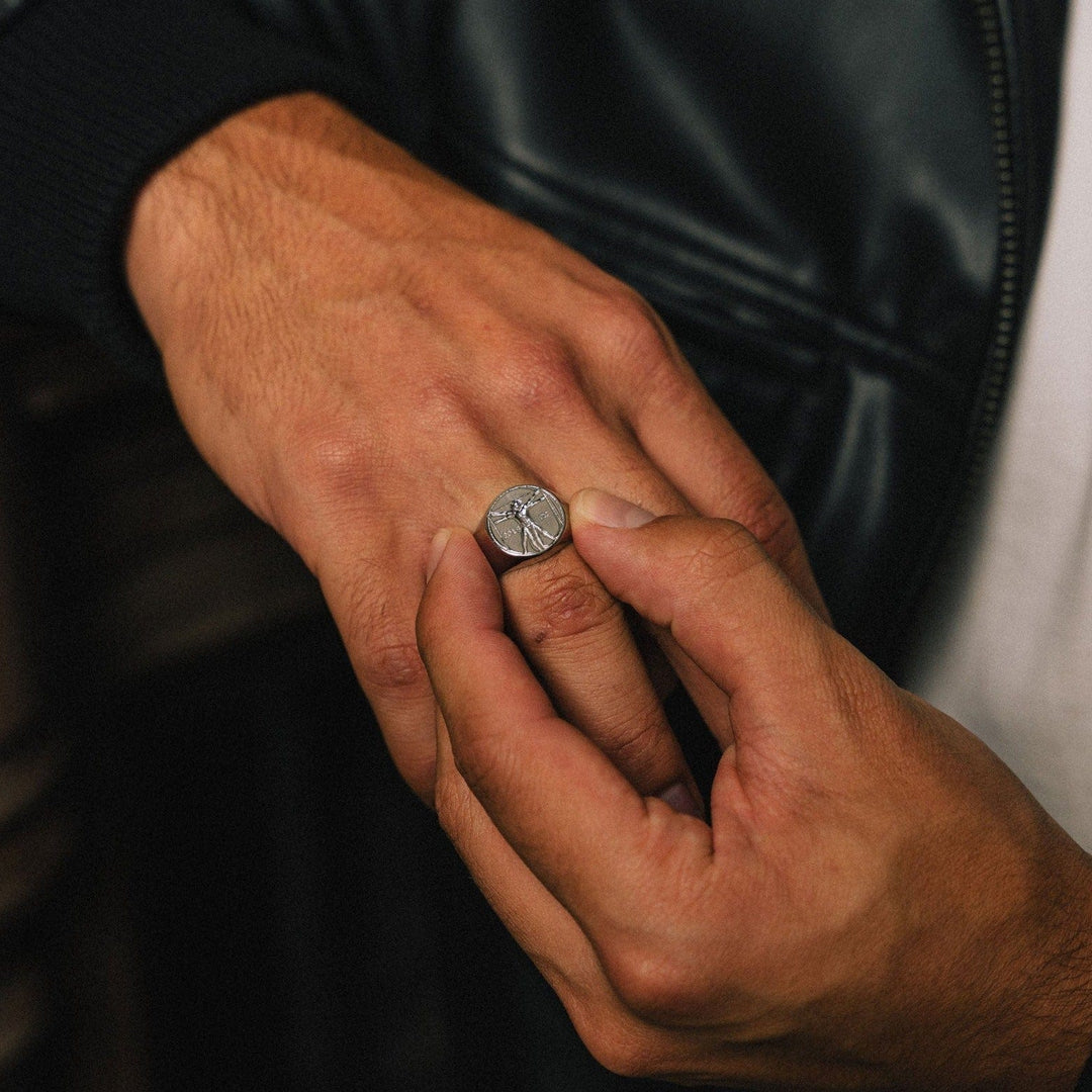 Vitruvian man ring