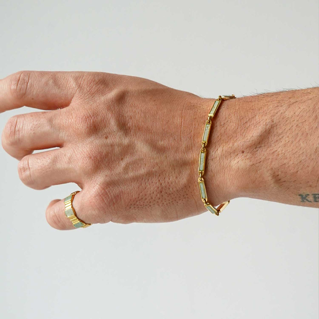 Pillar Band Ring - Aventurine