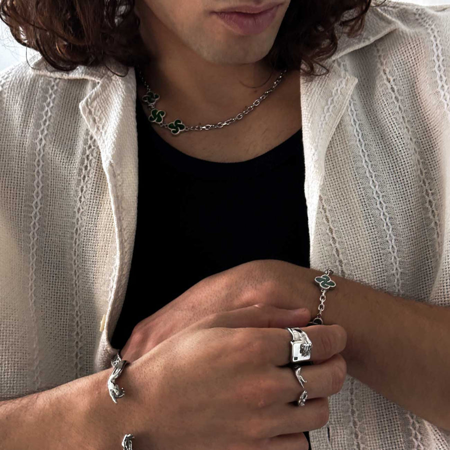 Heritage Clover Chain - Aventurine