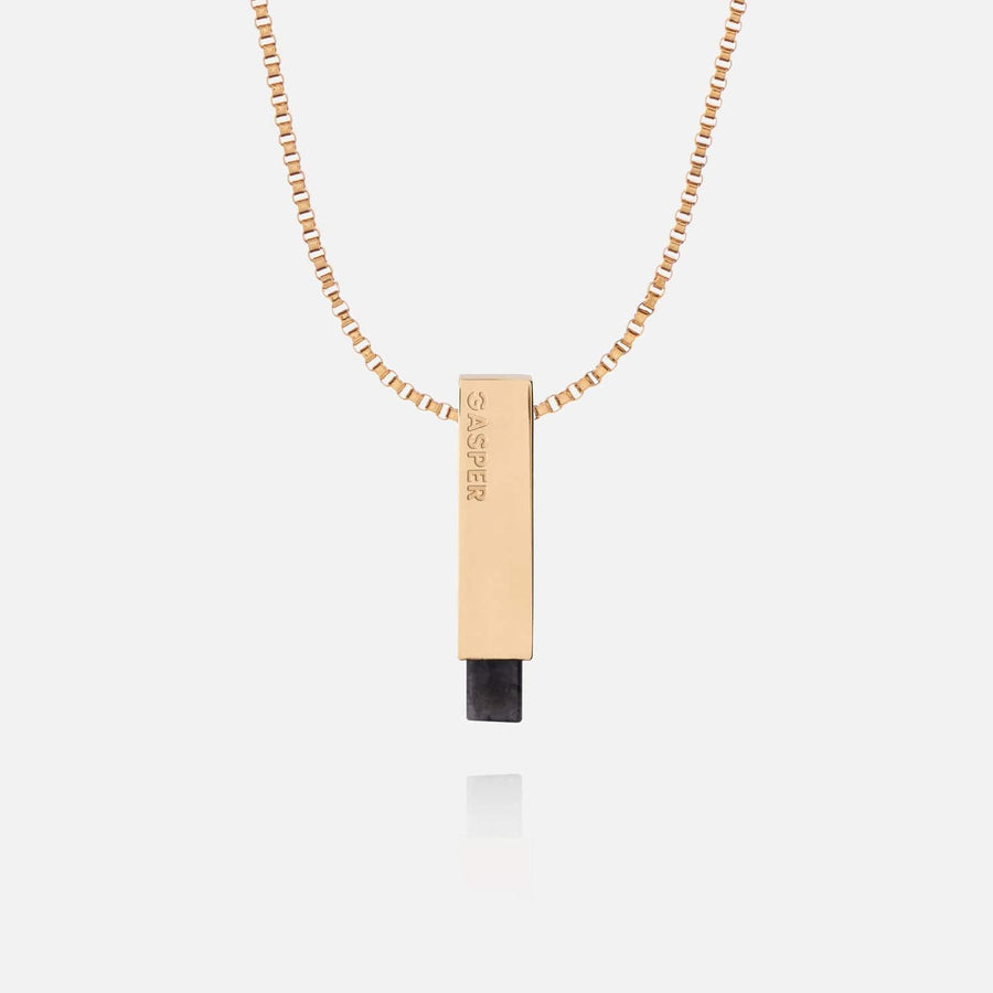 Bar Pendant - Black Spectrolite | Premium Pendant | GASPER.CO