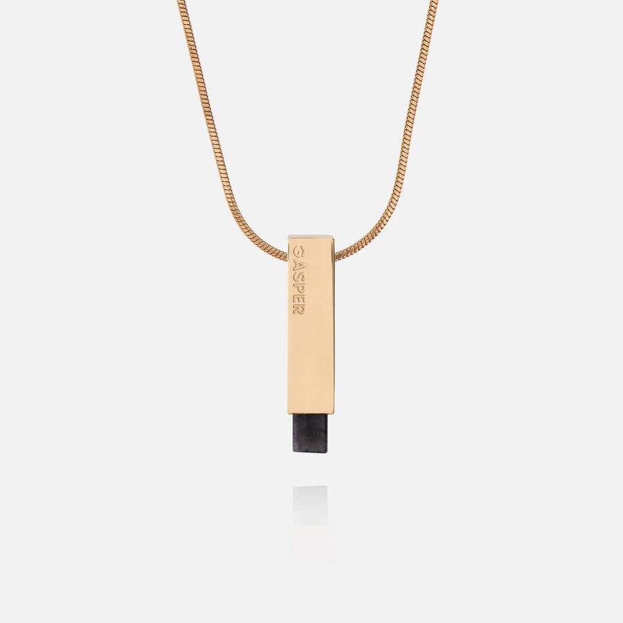 Bar Pendant - Black Spectrolite | Premium Pendant | GASPER.CO