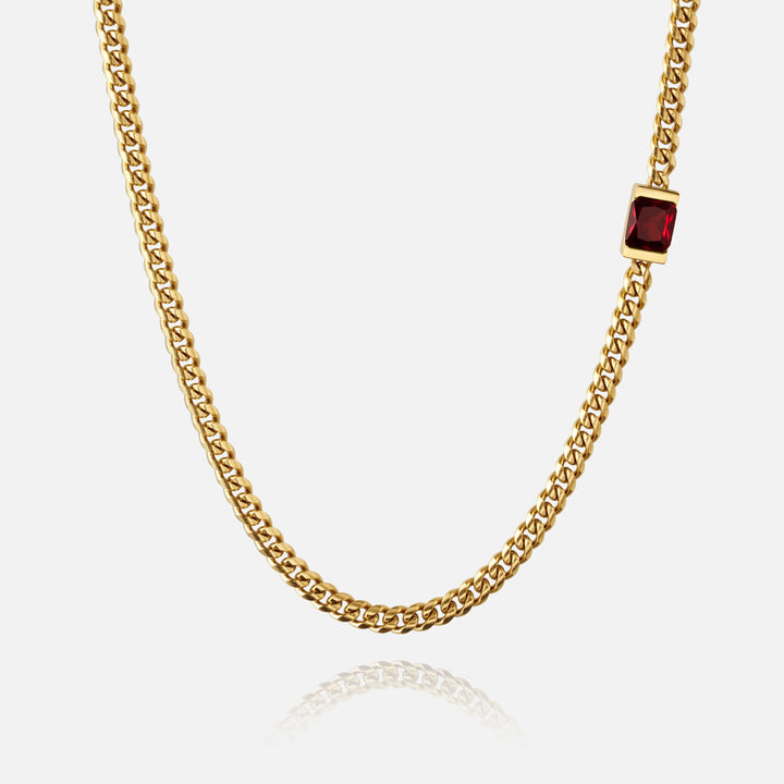 Chip Chain - Red Garnet
