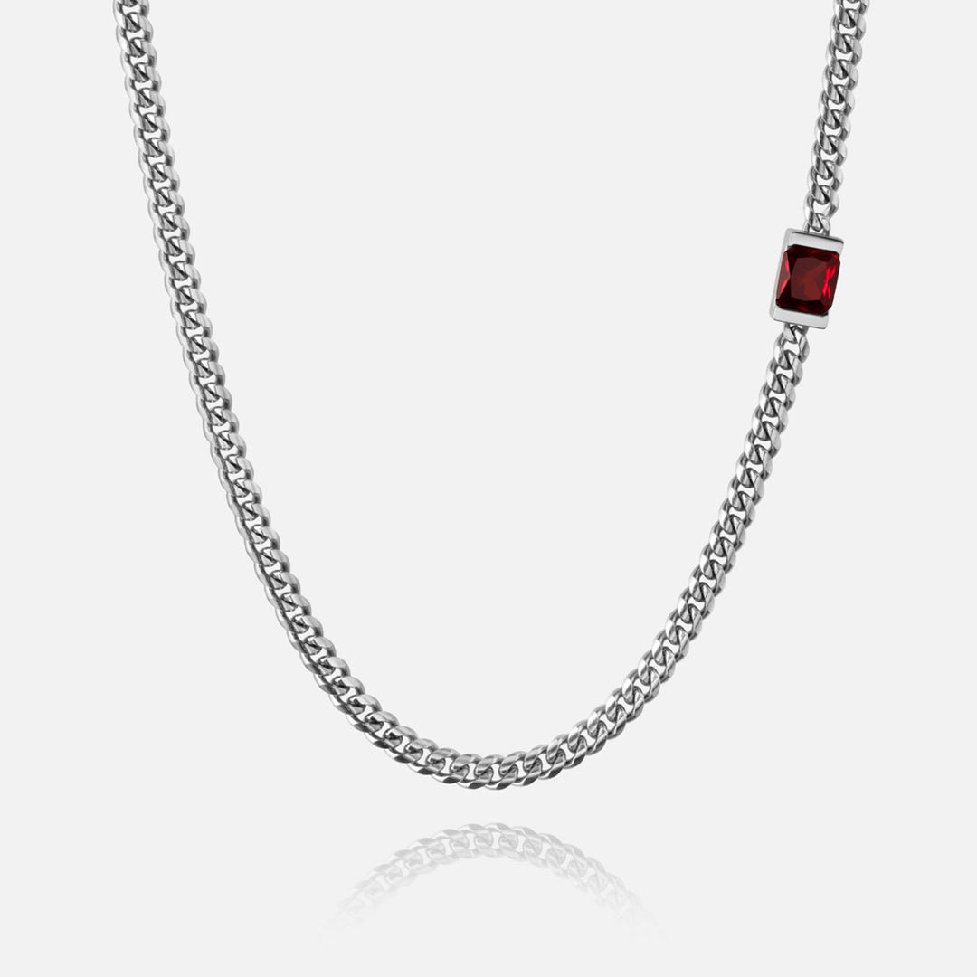Chip Chain - Red Garnet
