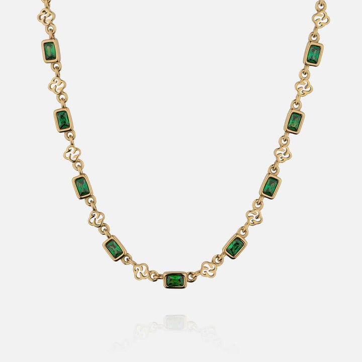 Gemstone Necklace, Emerald | Premium Chain | GASPER.CO