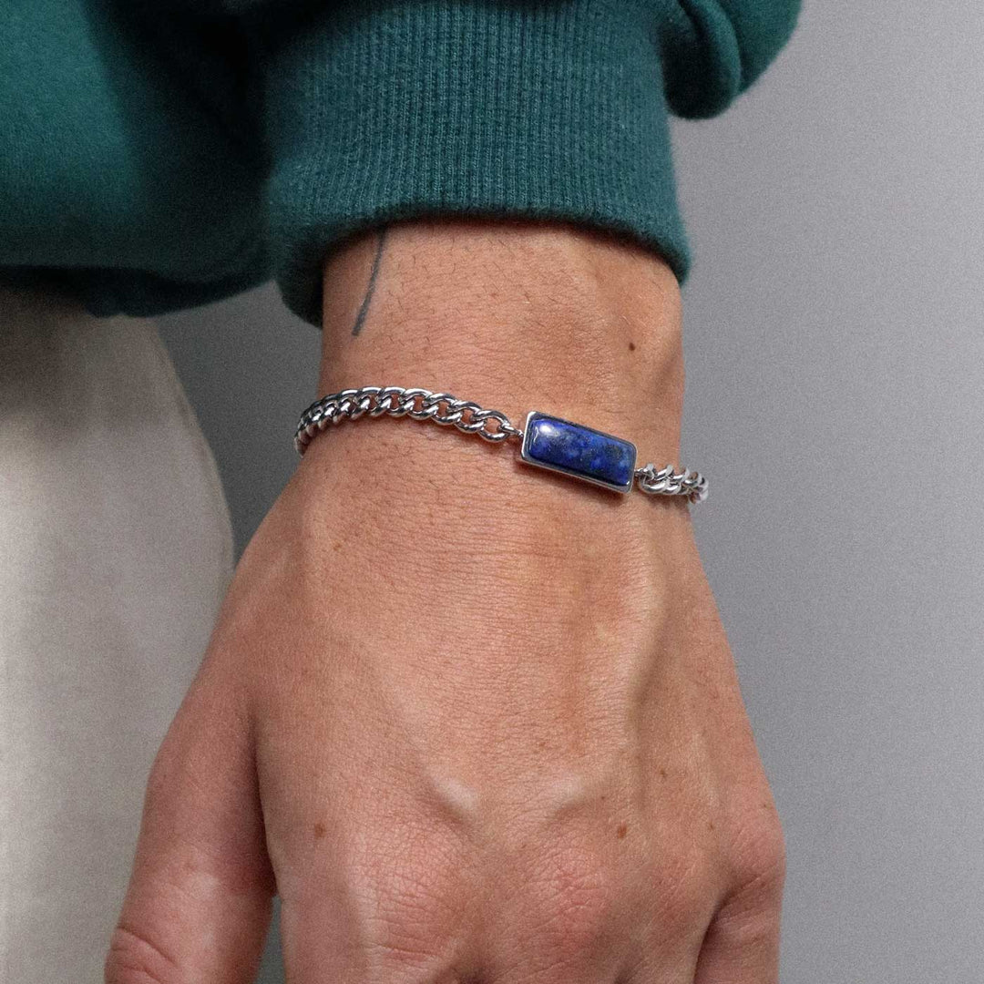 Fusion Cuban Bracelet, Lapis