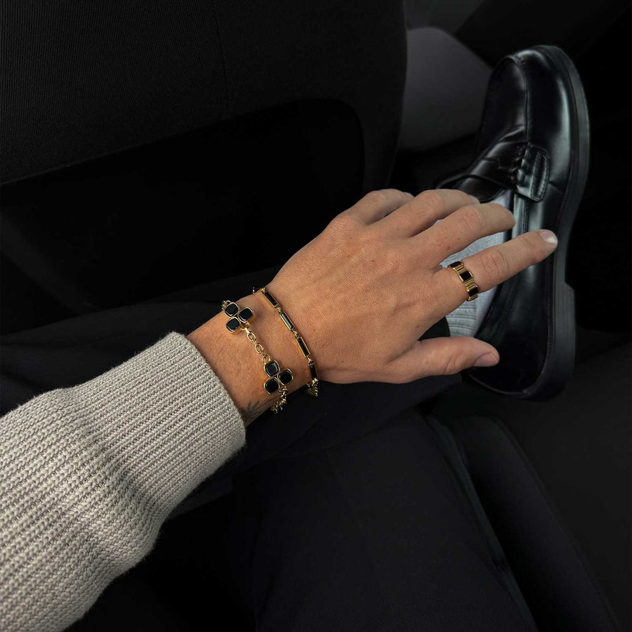 Pillar Band Ring - Onyx