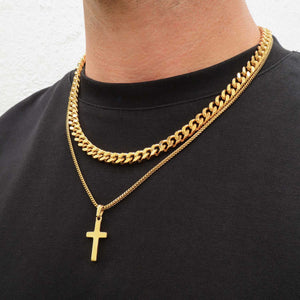 Classic Cross + 8mm Cuban Set