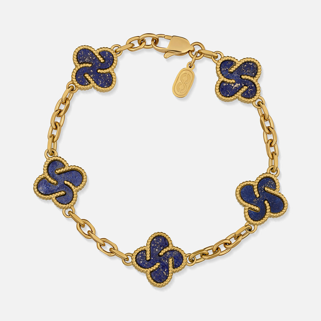 Heritage Clover Bracelet - Lapis