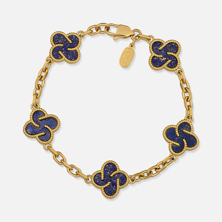 Heritage Clover Bracelet - Lapis