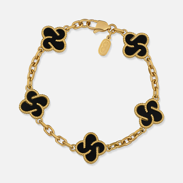 Heritage Clover Bracelet - Onyx
