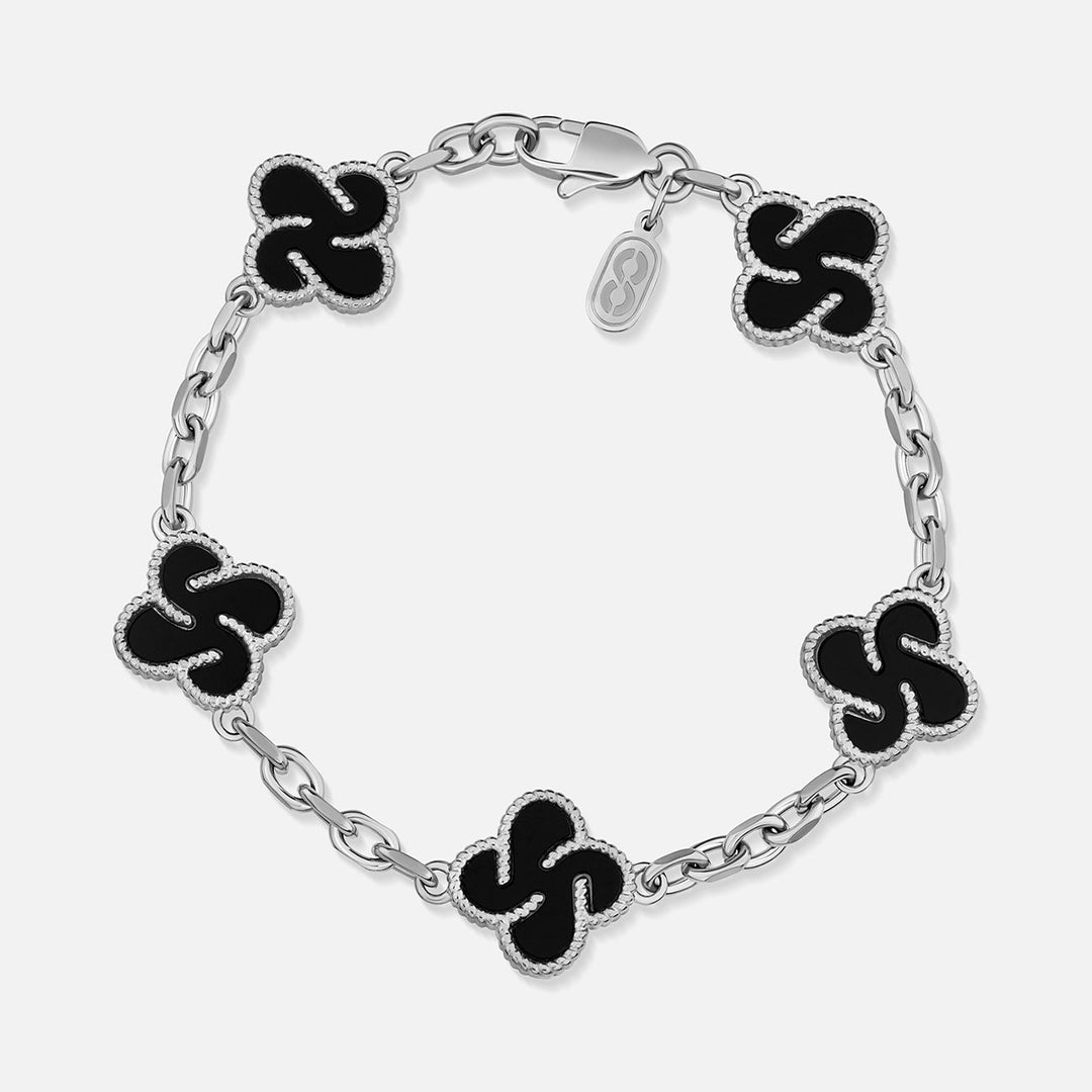Heritage Clover Bracelet - Onyx