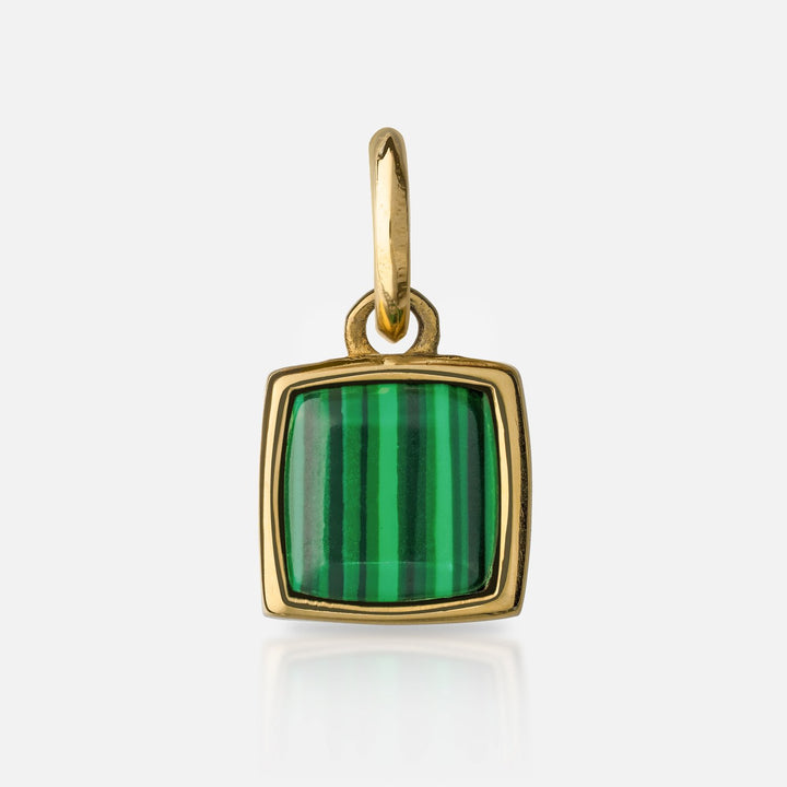 Micro Cushion Pendant - Malachite