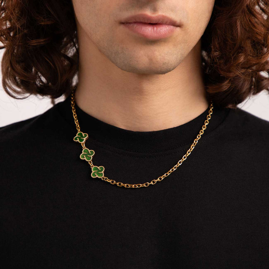Heritage Clover Chain - Aventurine