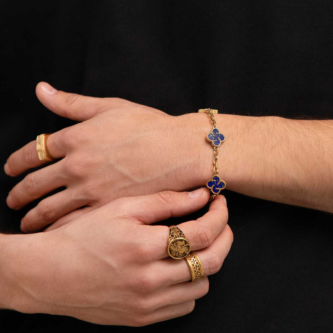Heritage Clover Bracelet - Lapis