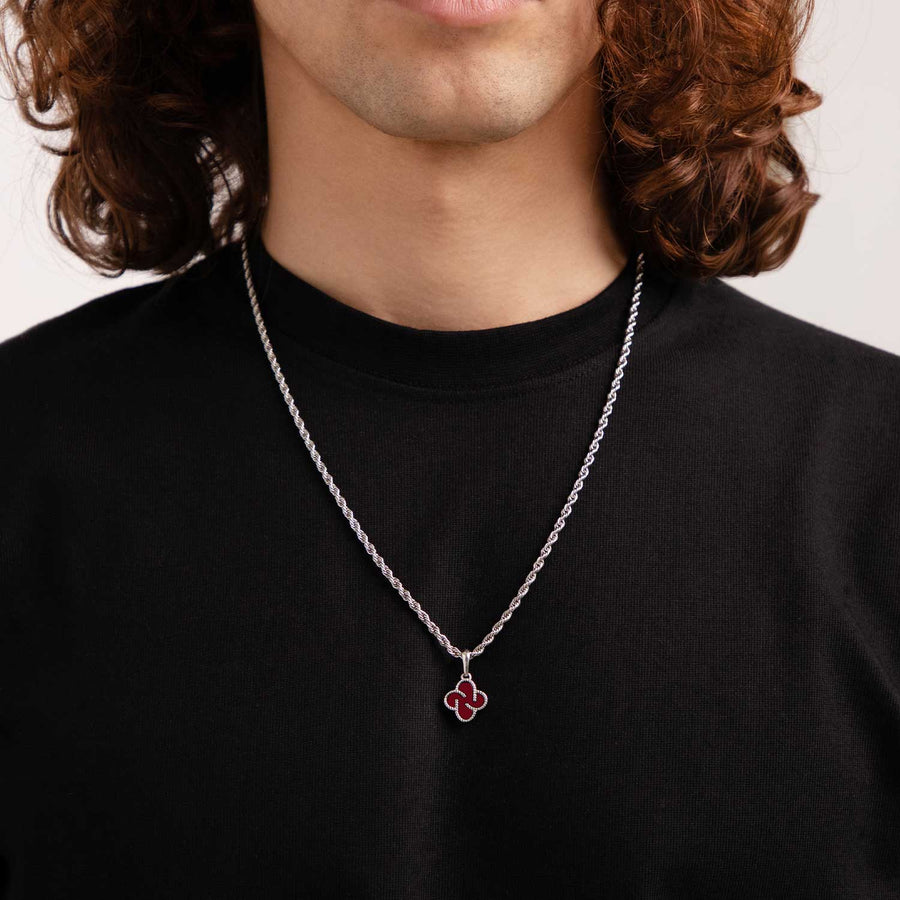 Heritage Clover Pendant - Red