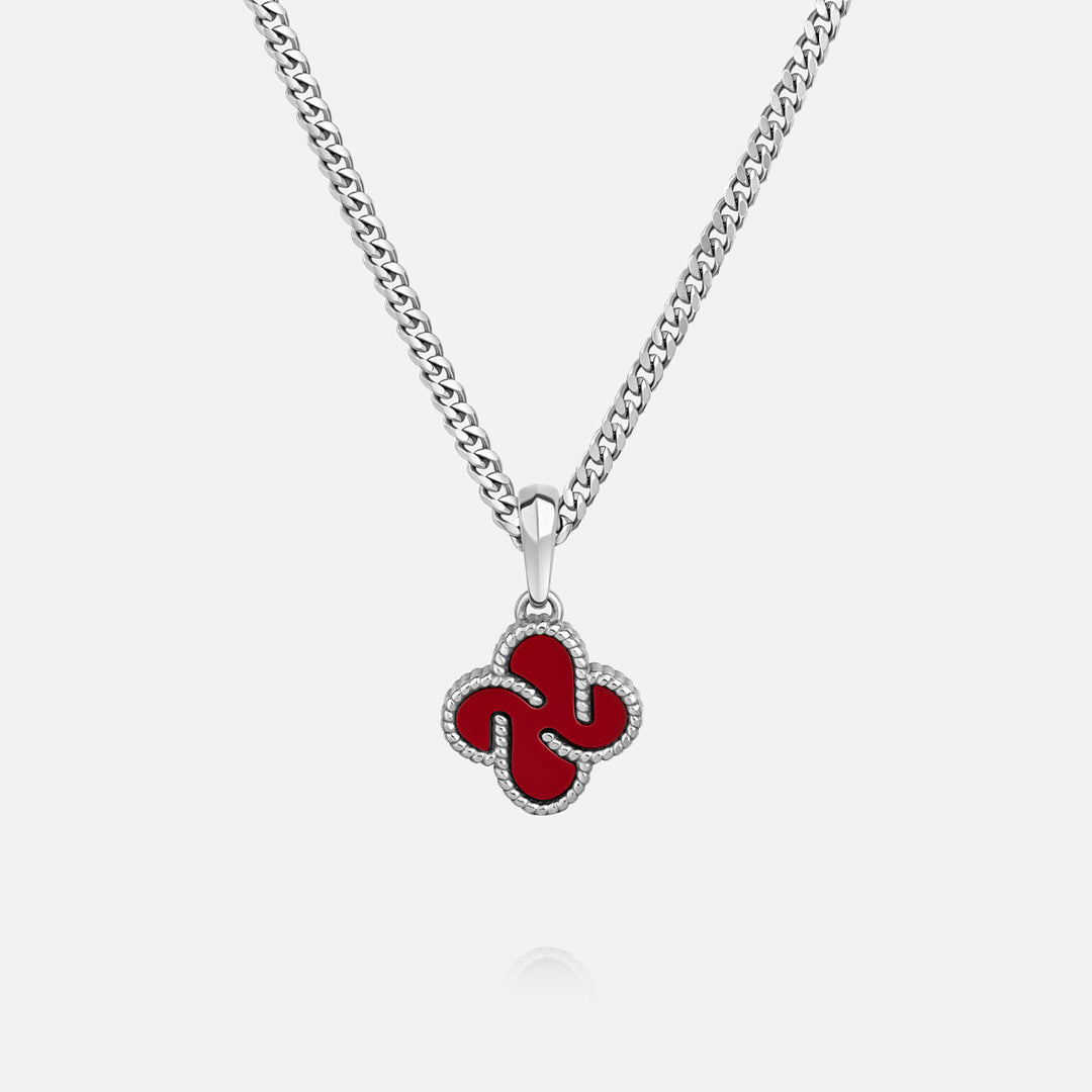 Heritage Clover Pendant - Red