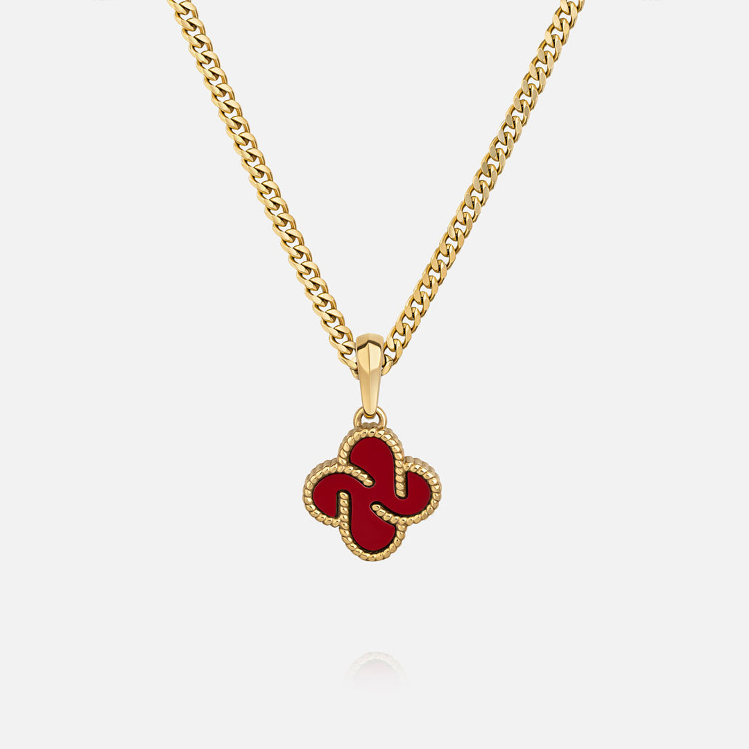 Heritage Clover Pendant - Red