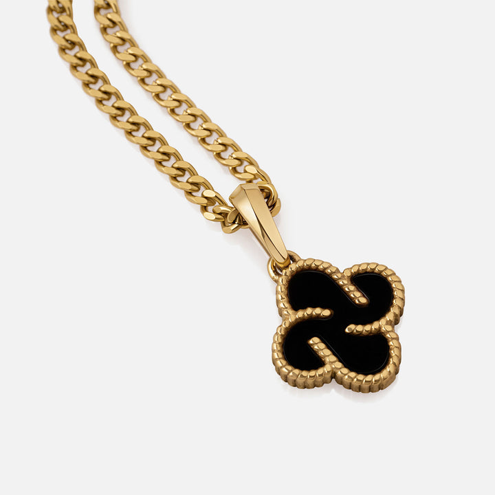 Heritage Clover Pendant - Onyx