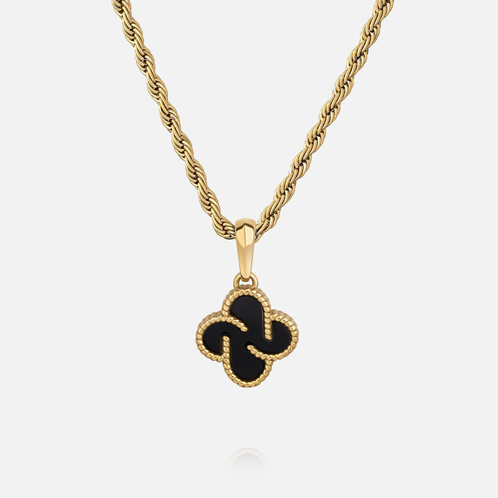 Heritage Clover Pendant - Onyx