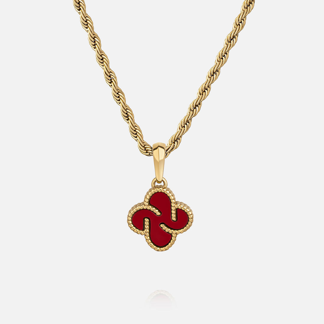 Heritage Clover Pendant - Red