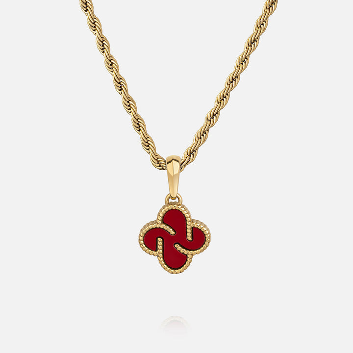 Heritage Clover Pendant - Red