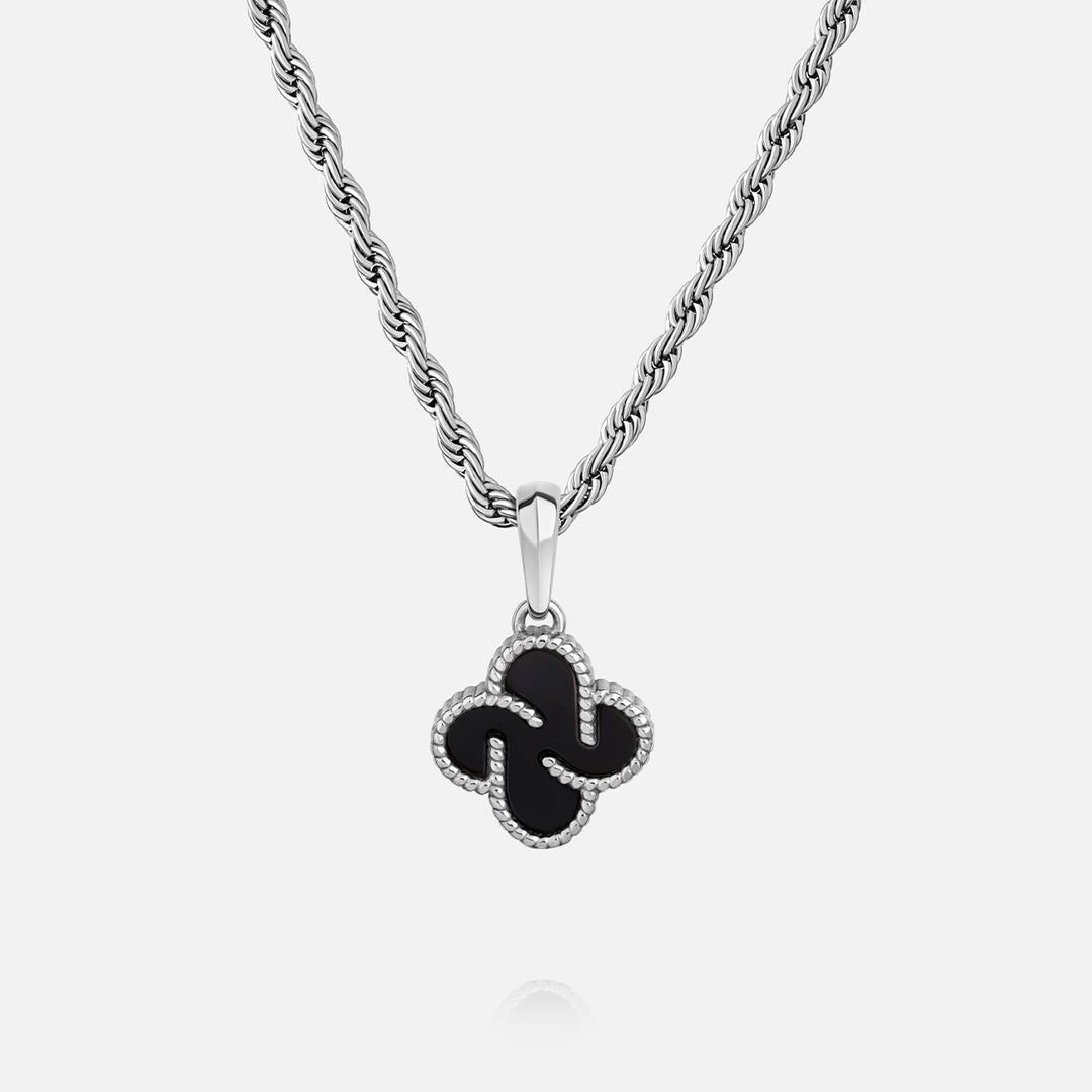 Heritage Clover Pendant - Onyx