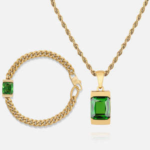 Chip Bracelet Set - Jade