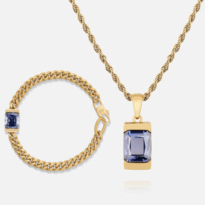 Chip Bracelet Set - Tanzanite