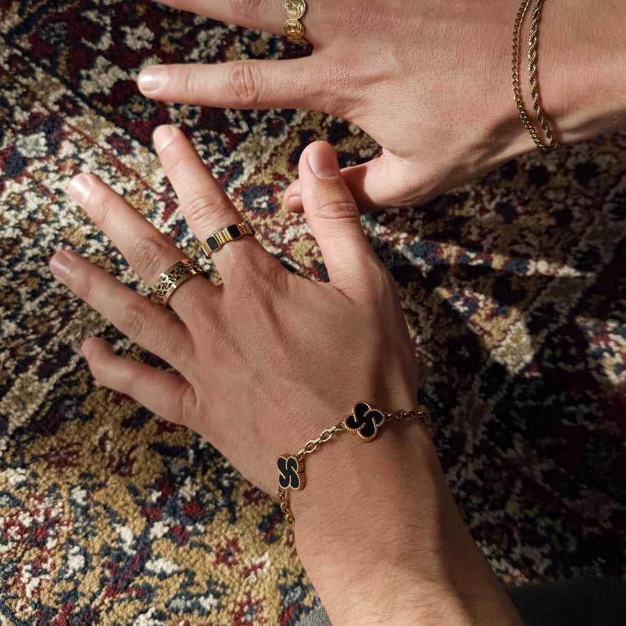 Heritage Clover Bracelet - Onyx