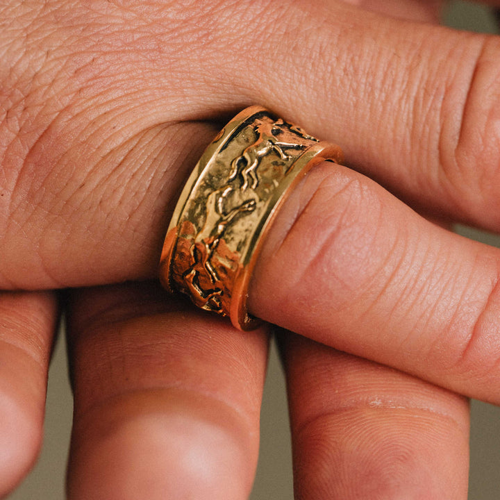 Bronco Band Ring on model