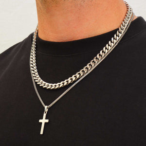 Classic Cross + 8mm Cuban Set