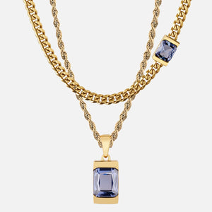 Chip Necklace Set - Tanzanite