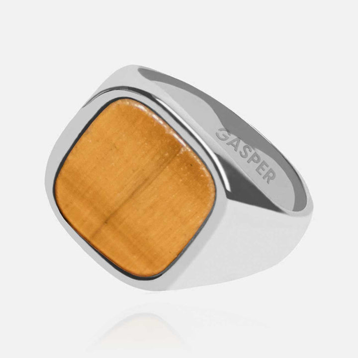 Square Tigers Eye Ring | Premium Ring | GASPER.CO