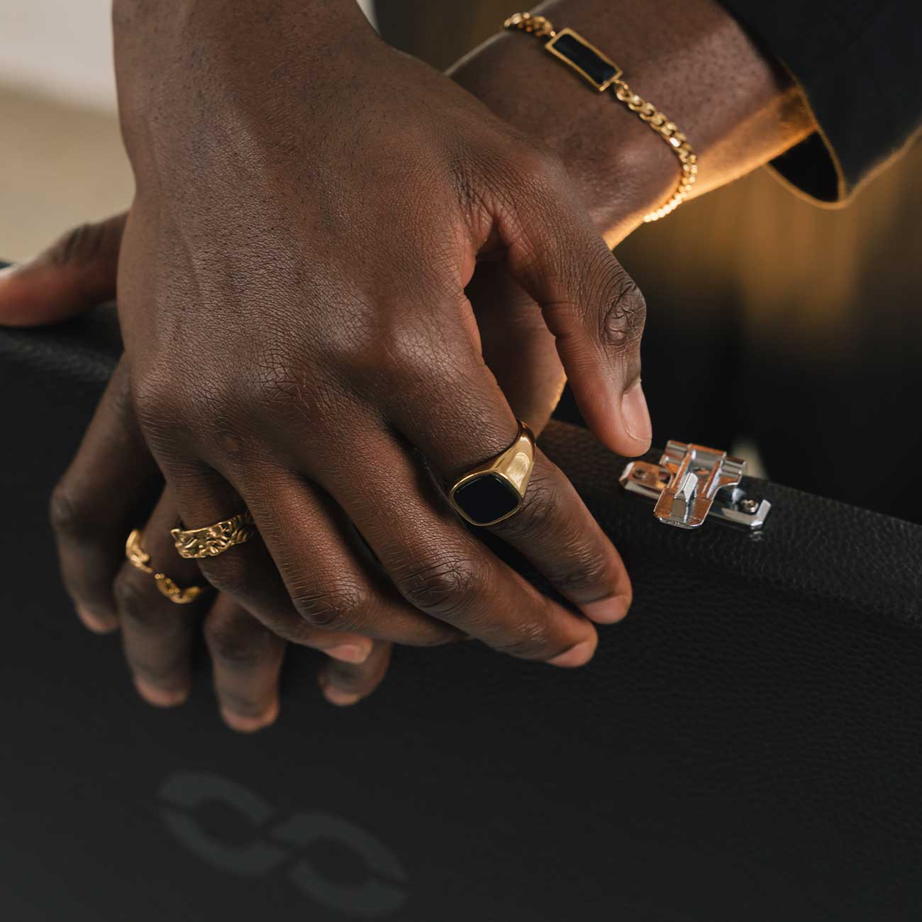 Square Onyx Ring | GASPER.CO