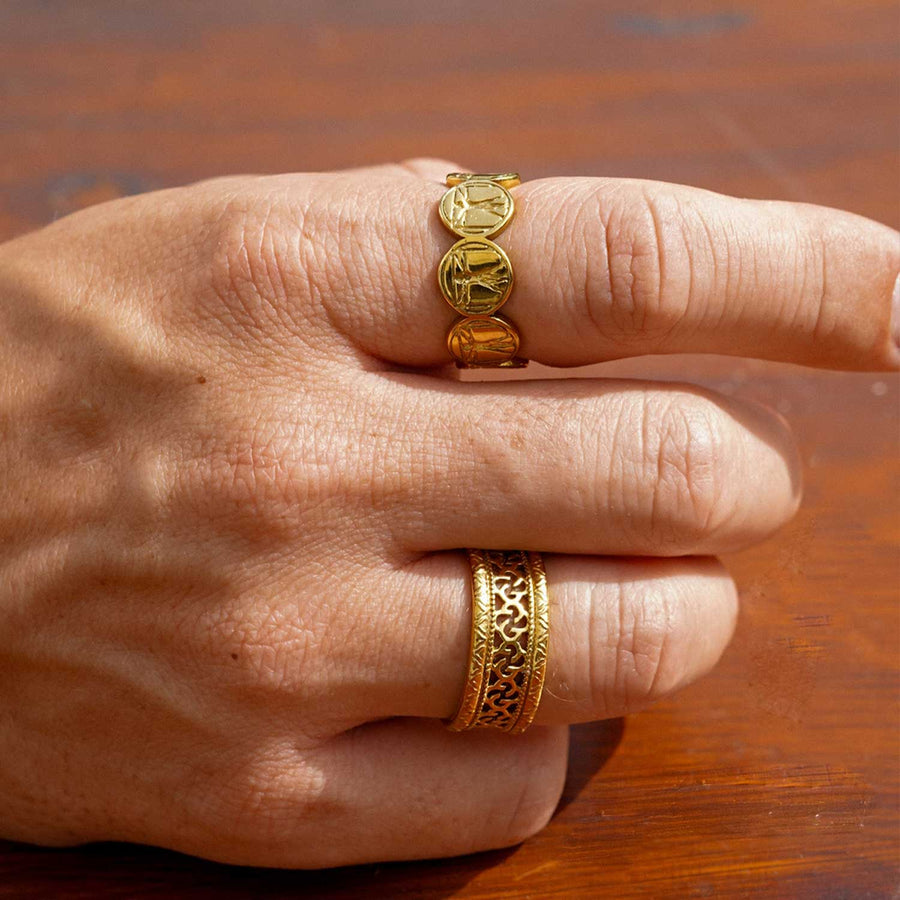 Vitruvian Man Band Ring