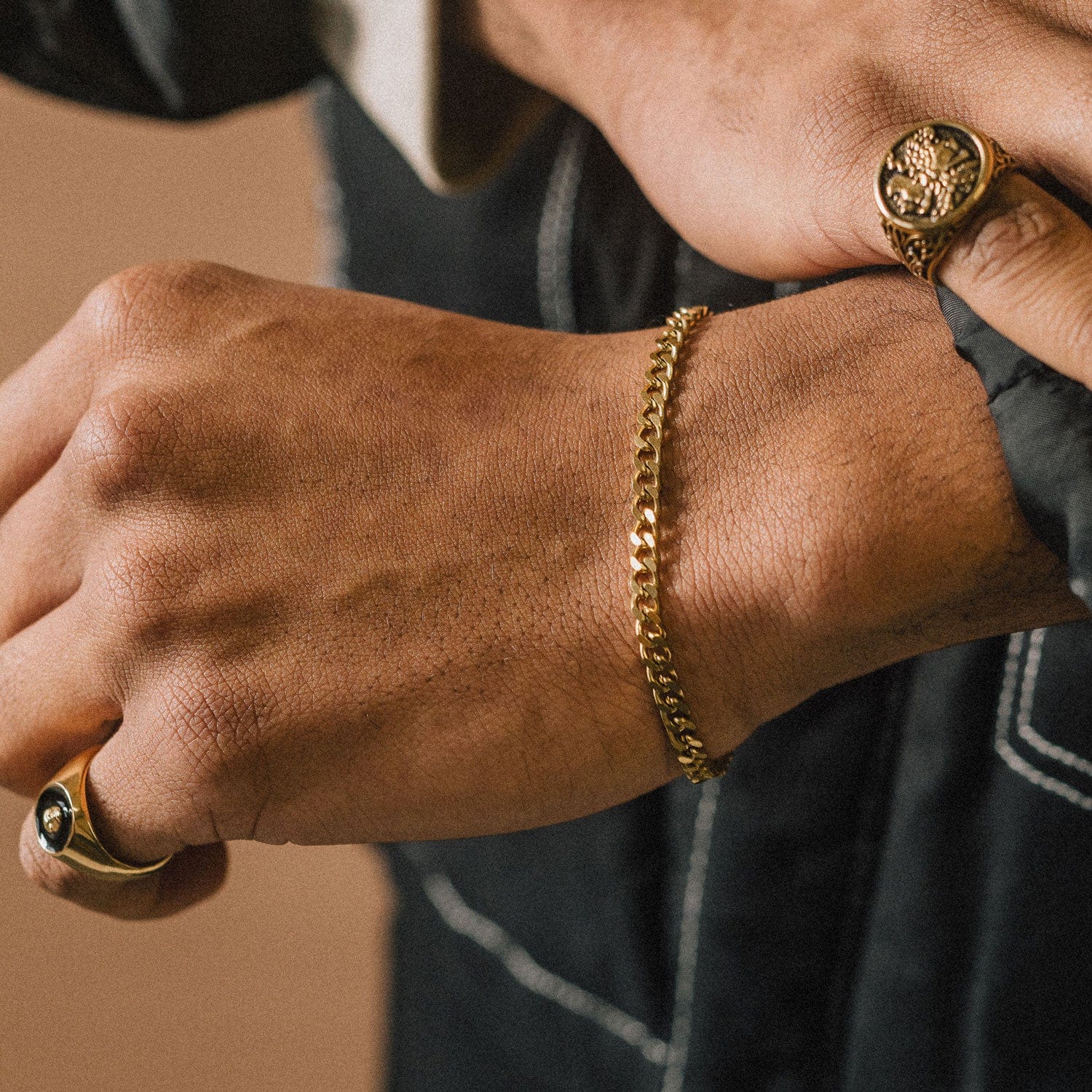 関税/送料込み【THE GASPER】4MMキューバブレスレット18k 4MM Cuban Bracelet | GASPER.CO