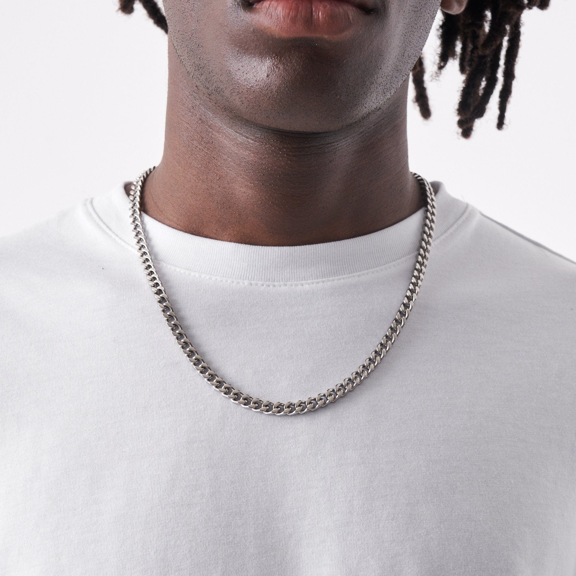 6mm silver cuban chain hotsell