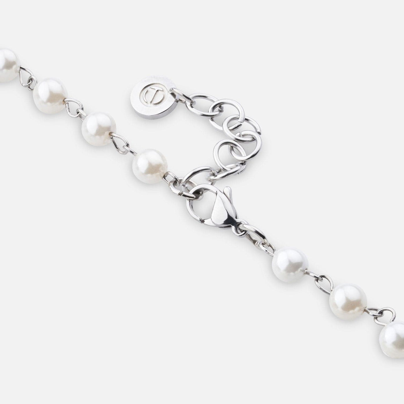 Chained Pearls Bracelet - White