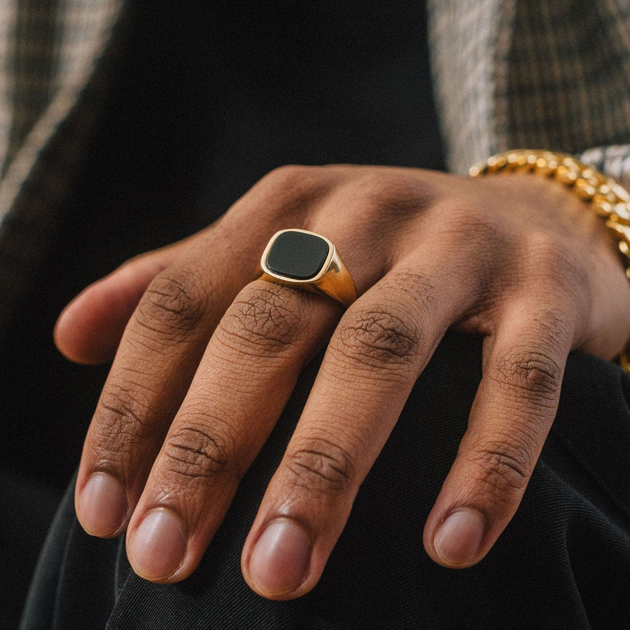Square Onyx Ring | Premium Ring | GASPER.CO